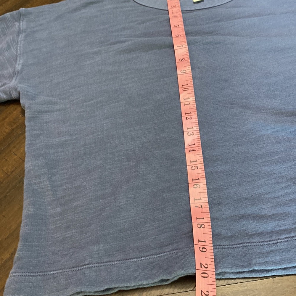 J. Crew vintage periwinkle oversized cropped fleece sz S - Picture 6 of 6